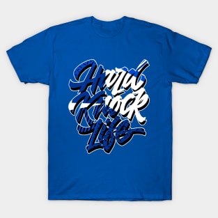 Hard Knock Racer Blue Retro Sneaker Art T-Shirt